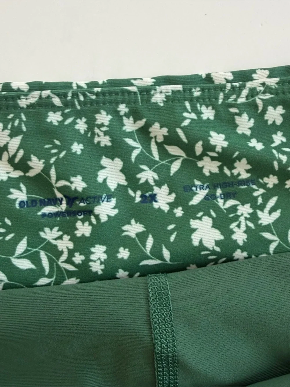 Old Navy Athletic Skort Womens 2X Green White Floral Sporty Boho Pickleball Golf